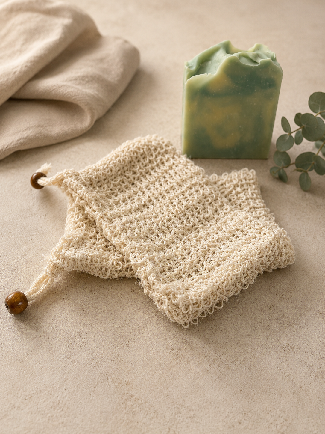 Natural Sisal Soap Bag